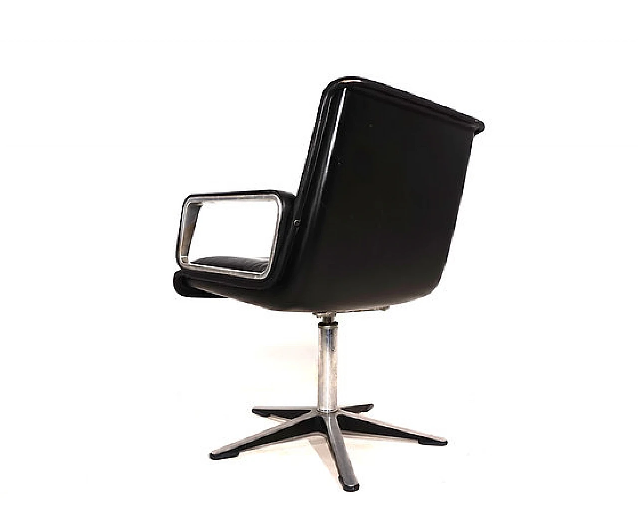 Leather and aluminum Delta 2000 armchair by Wilkhahn, 1960s 5