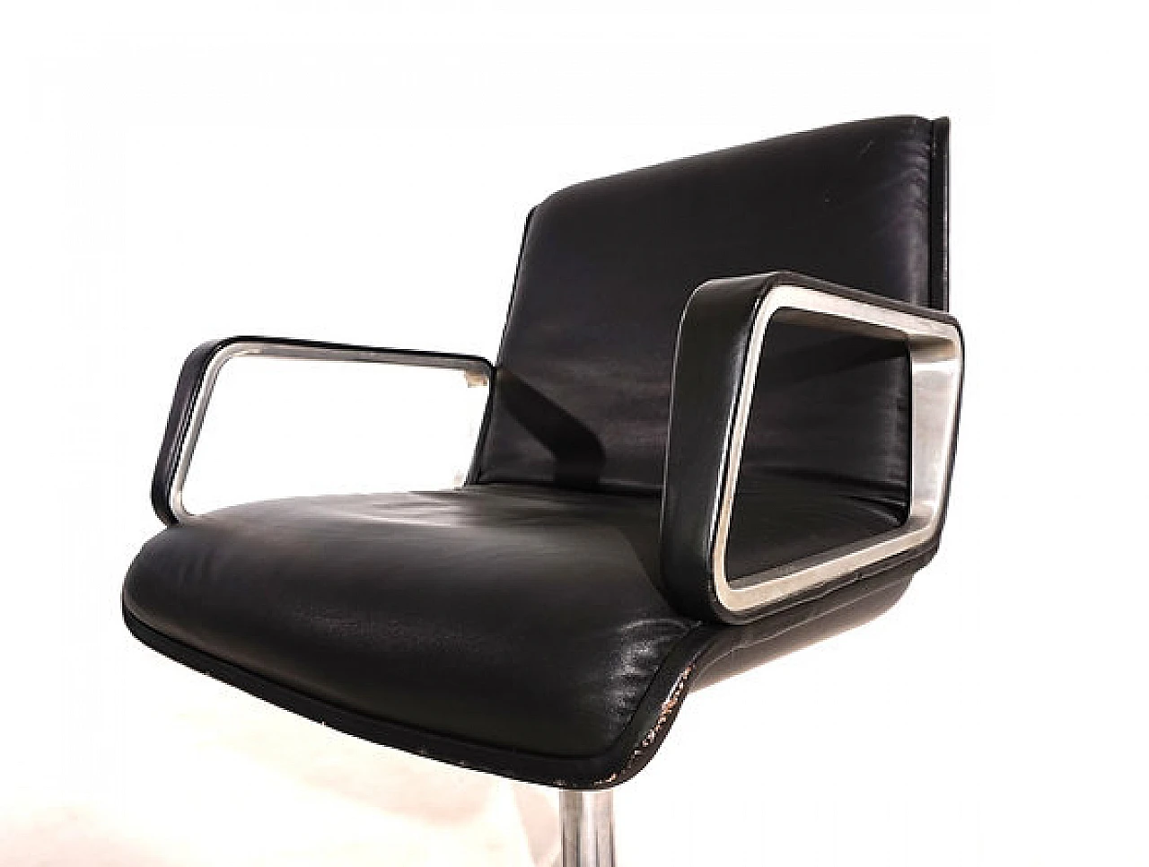 Leather and aluminum Delta 2000 armchair by Wilkhahn, 1960s 8