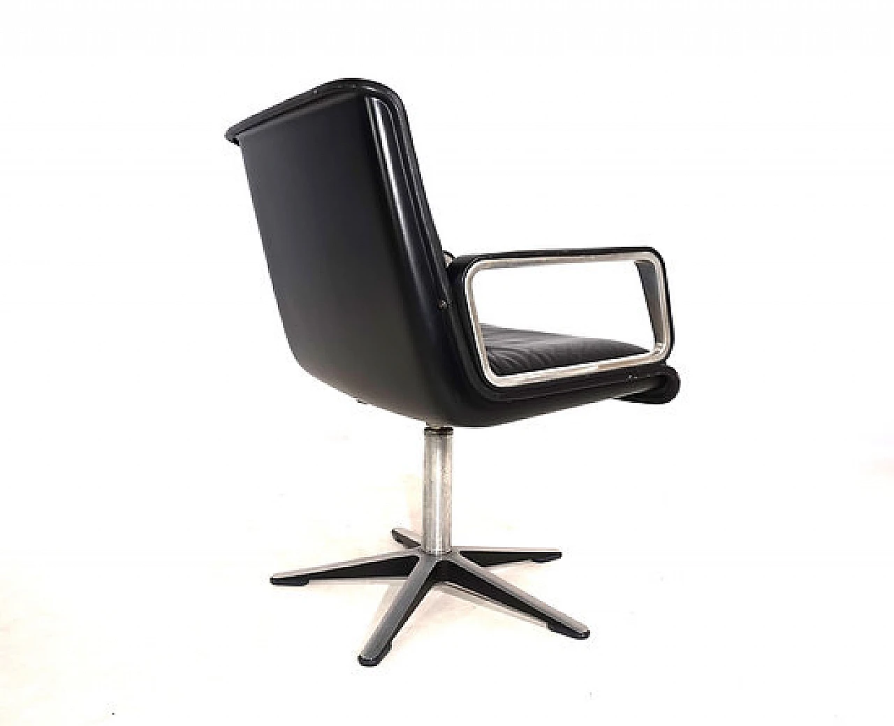 Leather and aluminum Delta 2000 armchair by Wilkhahn, 1960s 13