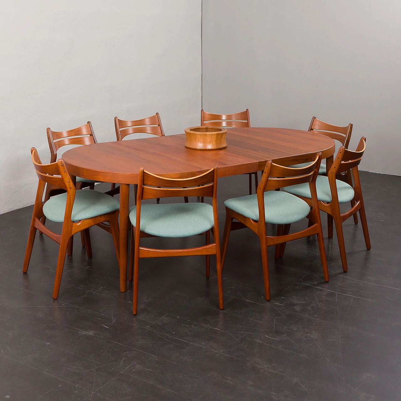 Teak extendable table attributed to Kai Kristiansen, 1960s 3