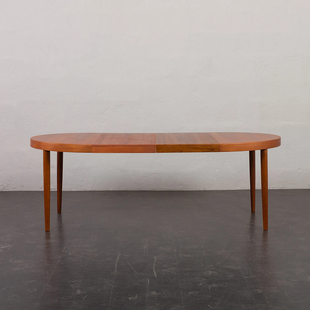 Teak extendable table attributed to Kai Kristiansen, 1960s 5