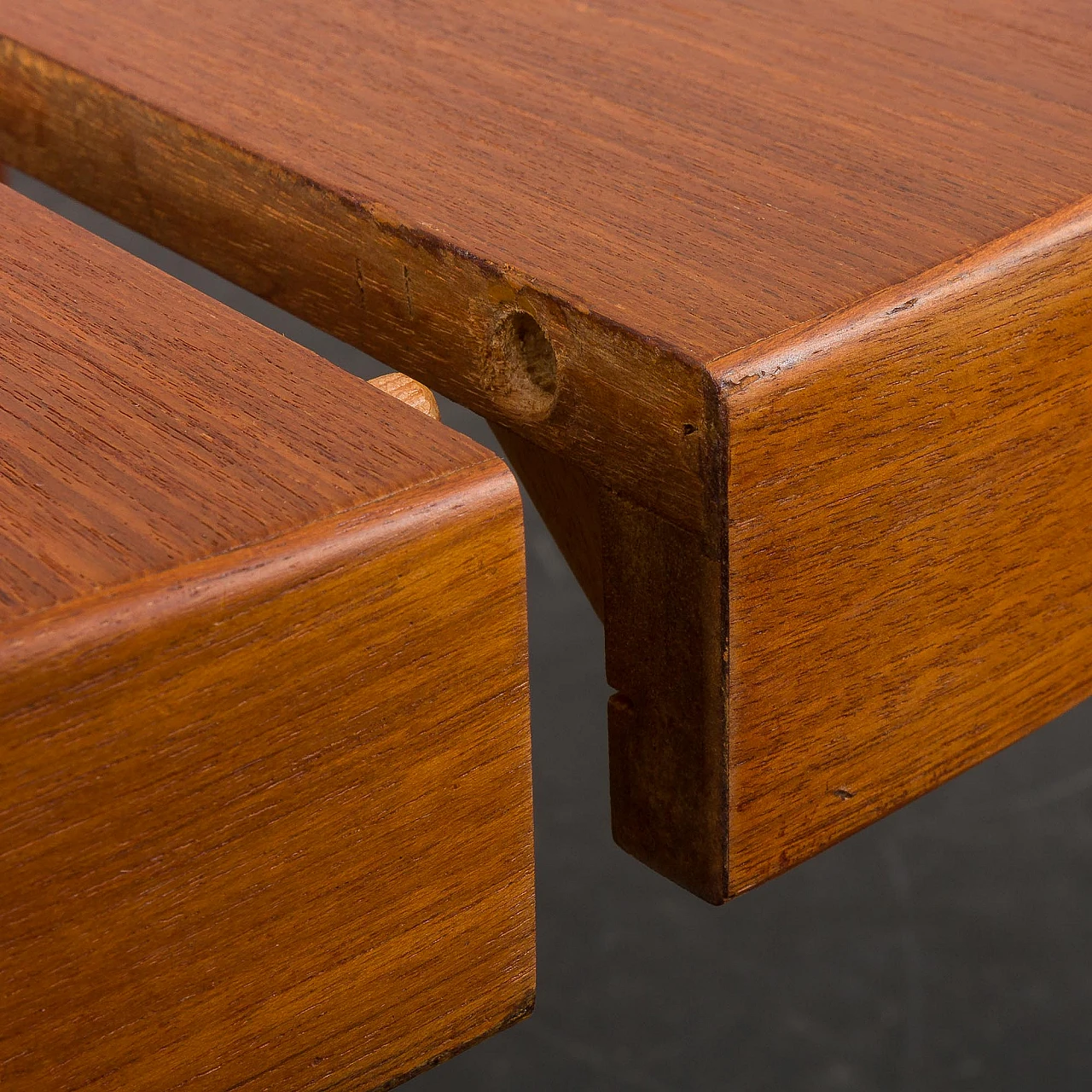 Teak extendable table attributed to Kai Kristiansen, 1960s 9