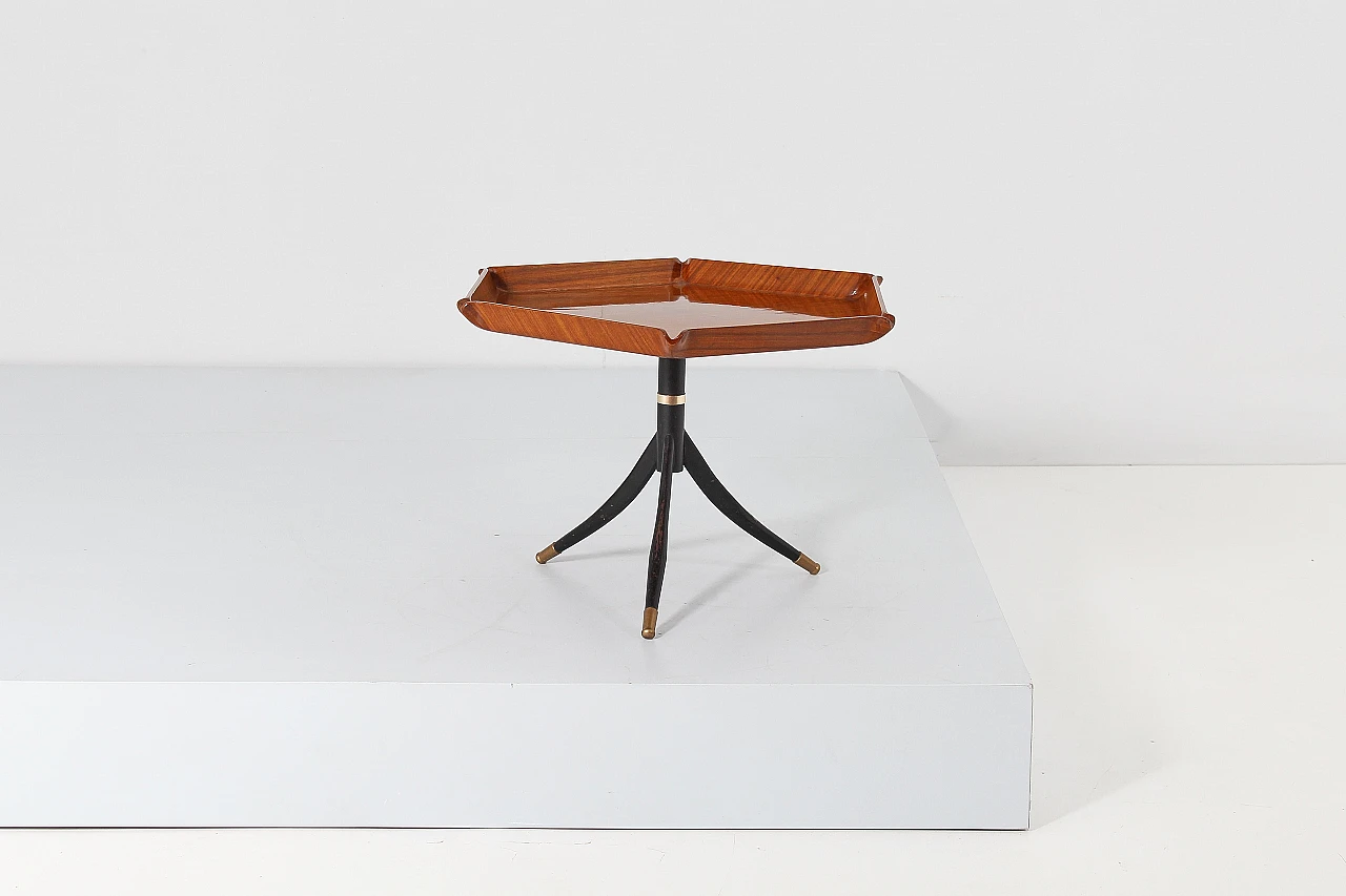 Plywood and metal coffee table attributed to O. Borsani, 1950s 3