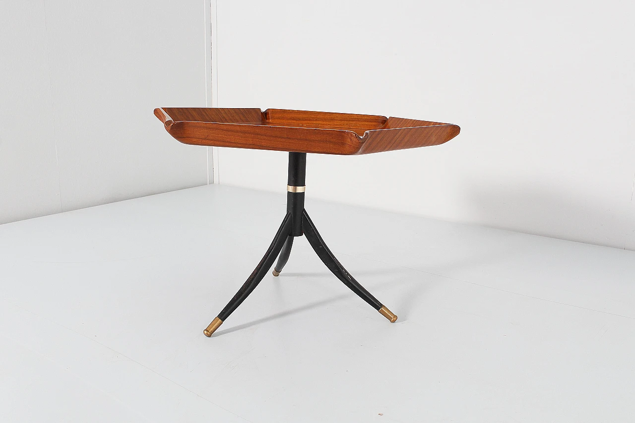 Plywood and metal coffee table attributed to O. Borsani, 1950s 5