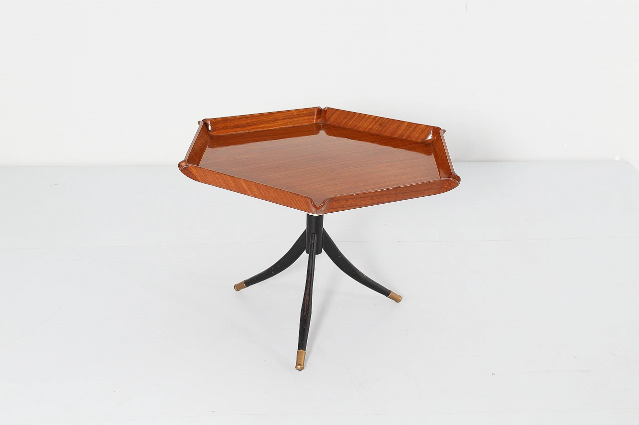Plywood and metal coffee table attributed to O. Borsani, 1950s 7