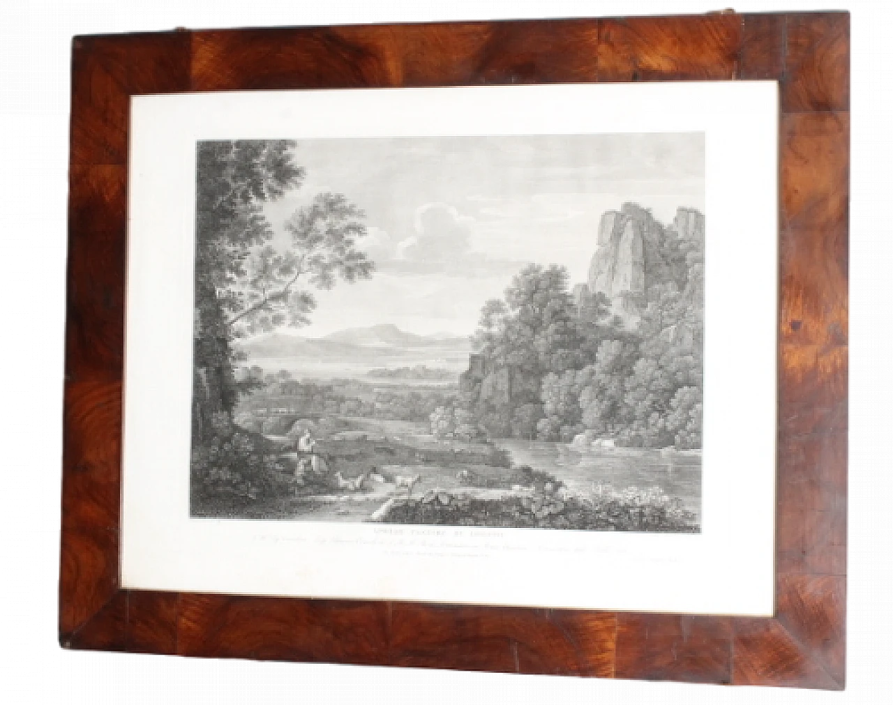 Pietro Parboni, engraving with walnut frame, 1822 16