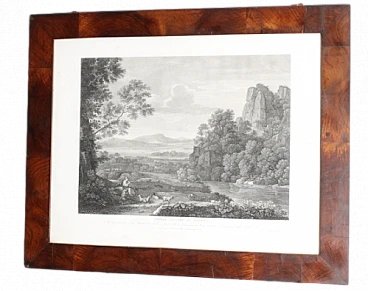 Pietro Parboni, engraving with walnut frame, 1822