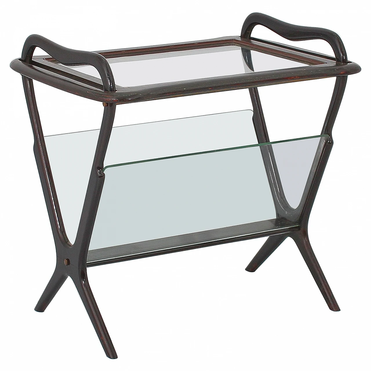 Coffee table with magazine rack 221 by Ico Parisi for De Baggis, 1956 1