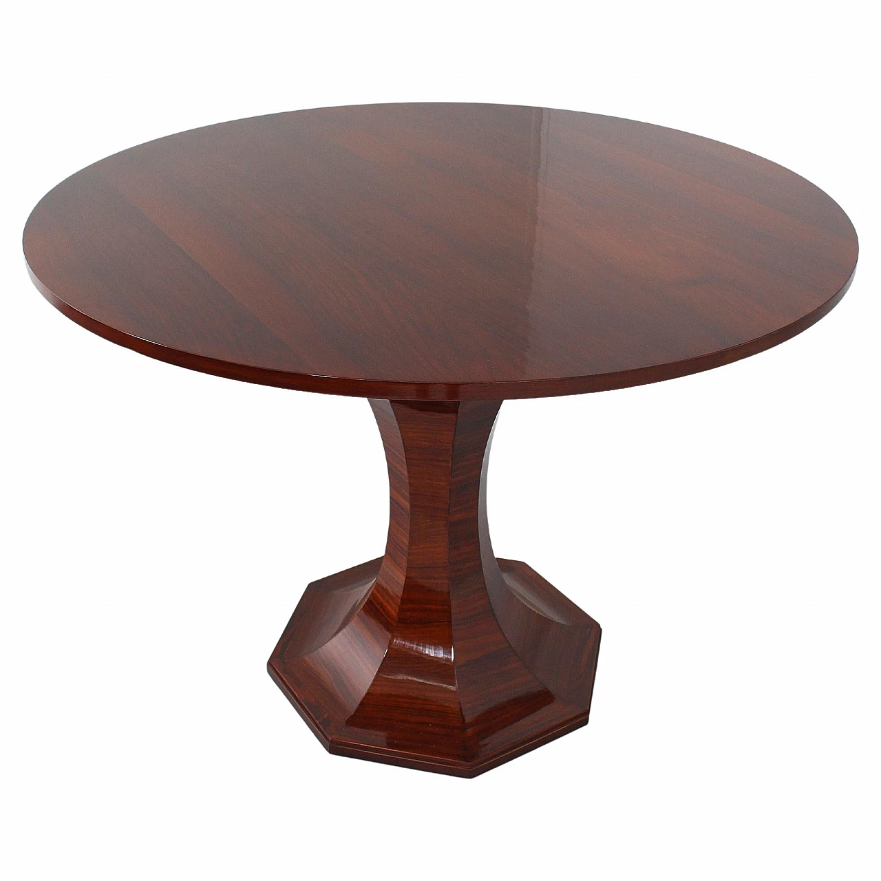 Round wood table attributed to Carlo De Carli, 1950s 2
