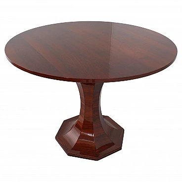 Round wood table attributed to Carlo De Carli, 1950s
