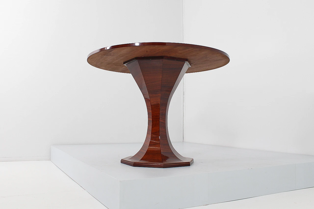Round wood table attributed to Carlo De Carli, 1950s 4