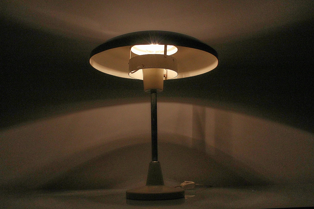 Lacquered aluminum 8022 table lamp by Stilnovo, 1950s 9