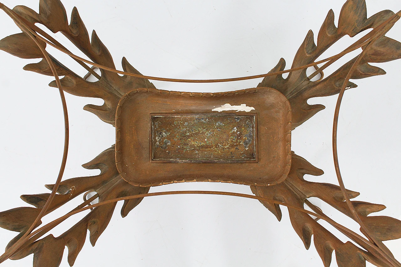 Brass, wood and glass coffee table attributed to P. L. Colli, 1950s 13