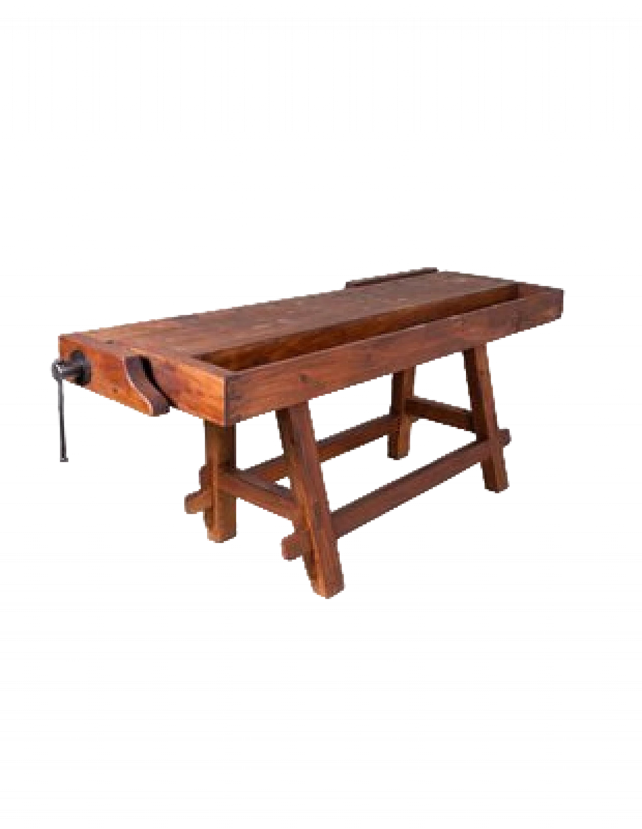 Solid wood and cast iron carpenter's bench 21