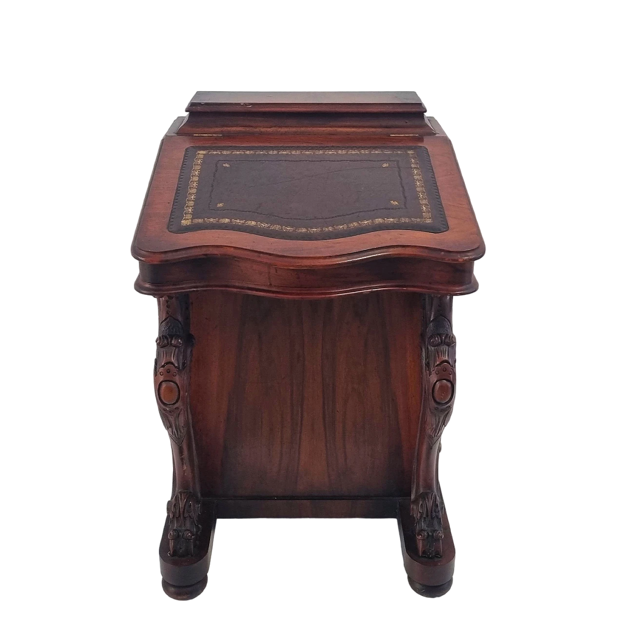 Davenport walnut writing desk, 19th century 10