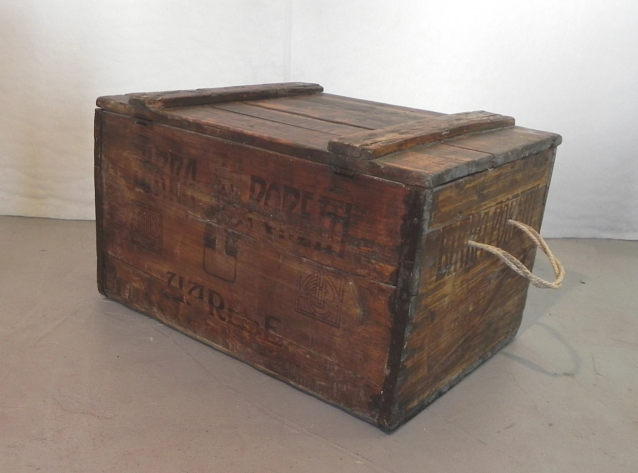 Poretti beer trunk in solid oak wood, 1912 8