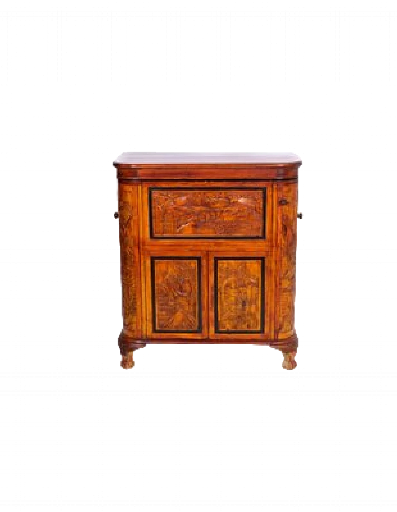 Chinese cherry bar cabinet with chiseled motifs, late 19th century 14