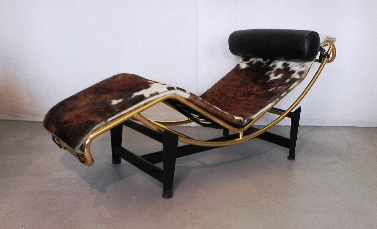 Metal and leather chaise longue by Pierre Cardin, 1980s 7
