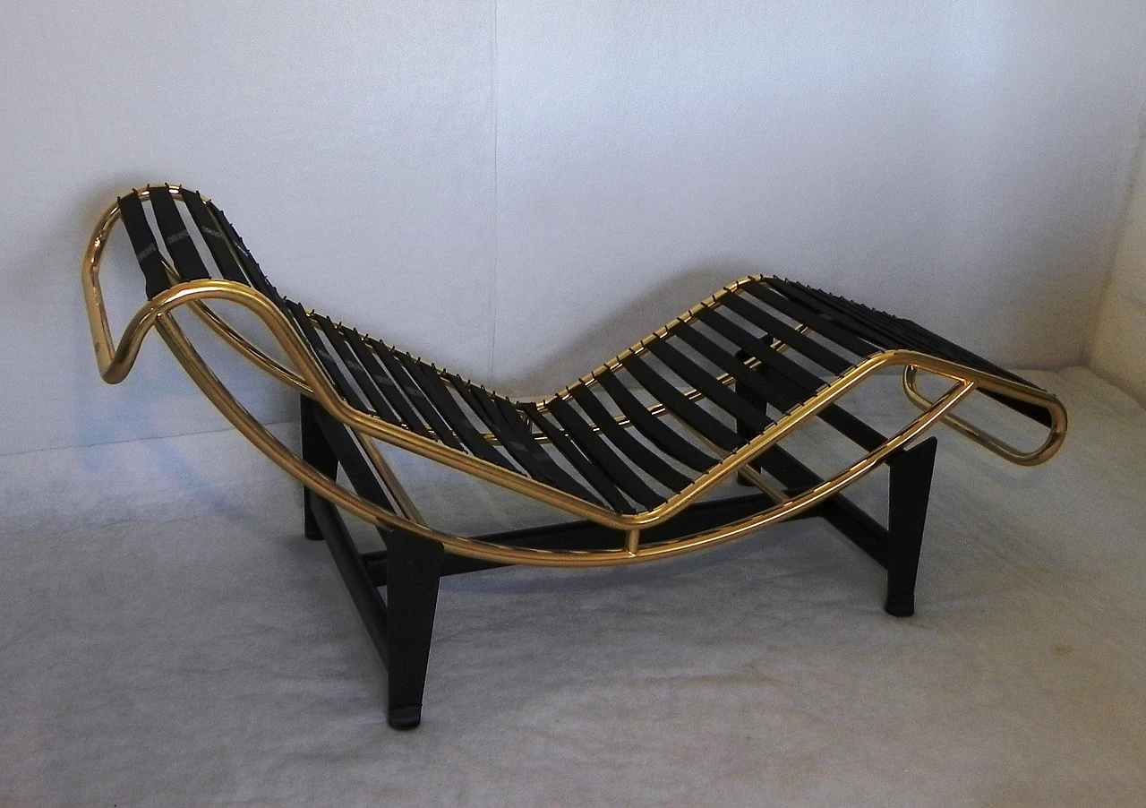 Metal and leather chaise longue by Pierre Cardin, 1980s 18