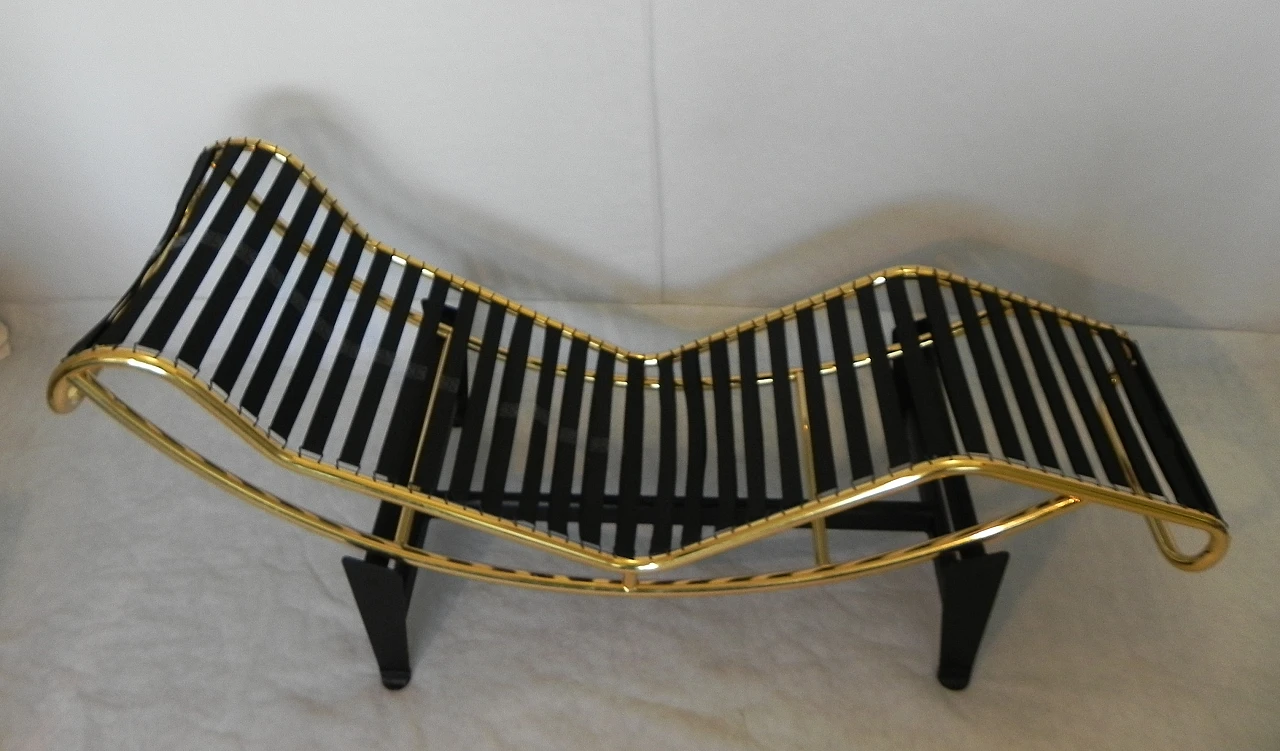 Metal and leather chaise longue by Pierre Cardin, 1980s 19