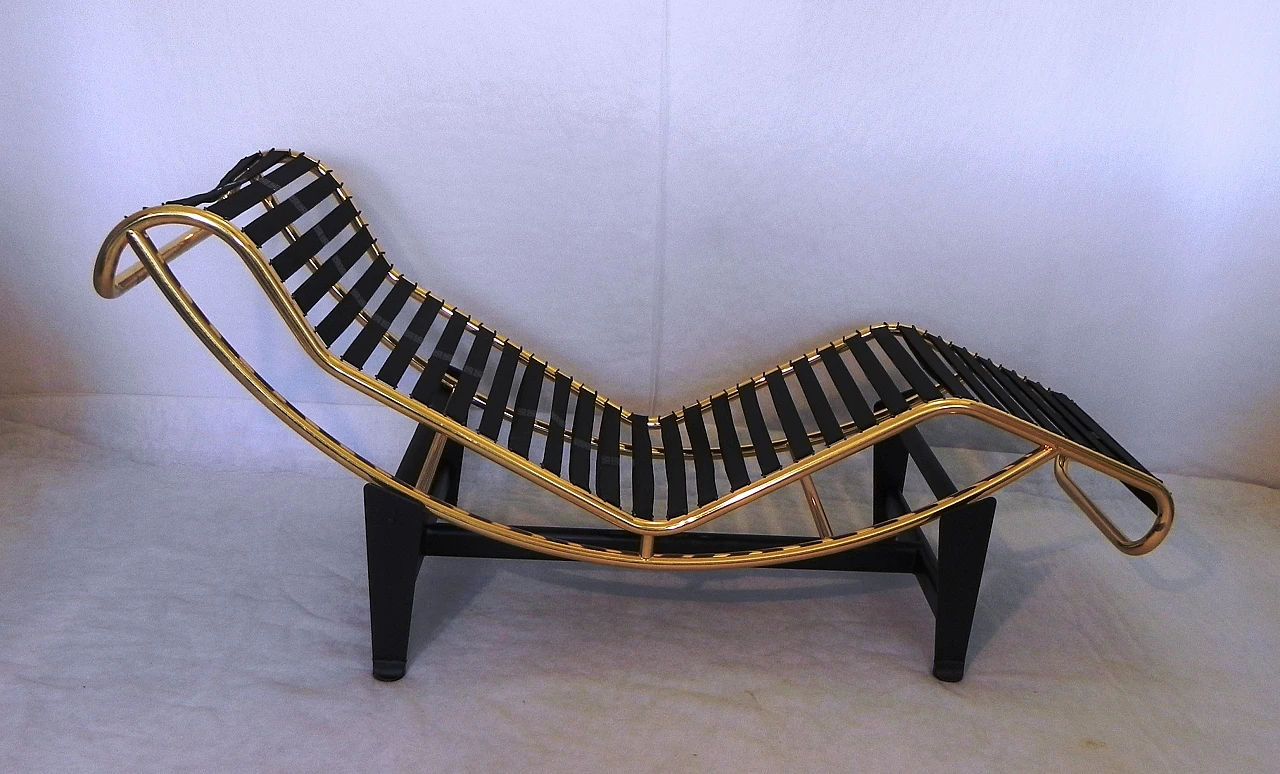 Metal and leather chaise longue by Pierre Cardin, 1980s 20