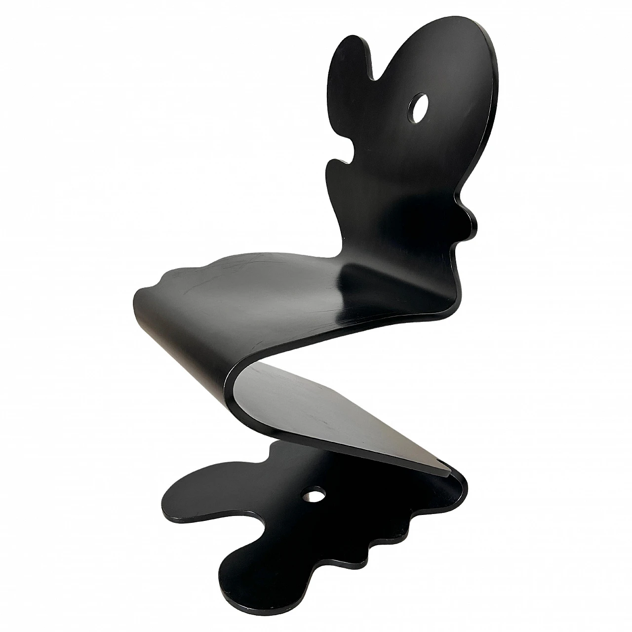 Black beech Pantonic 5000 chair by V. Panton for Studio Hag, 1992 1