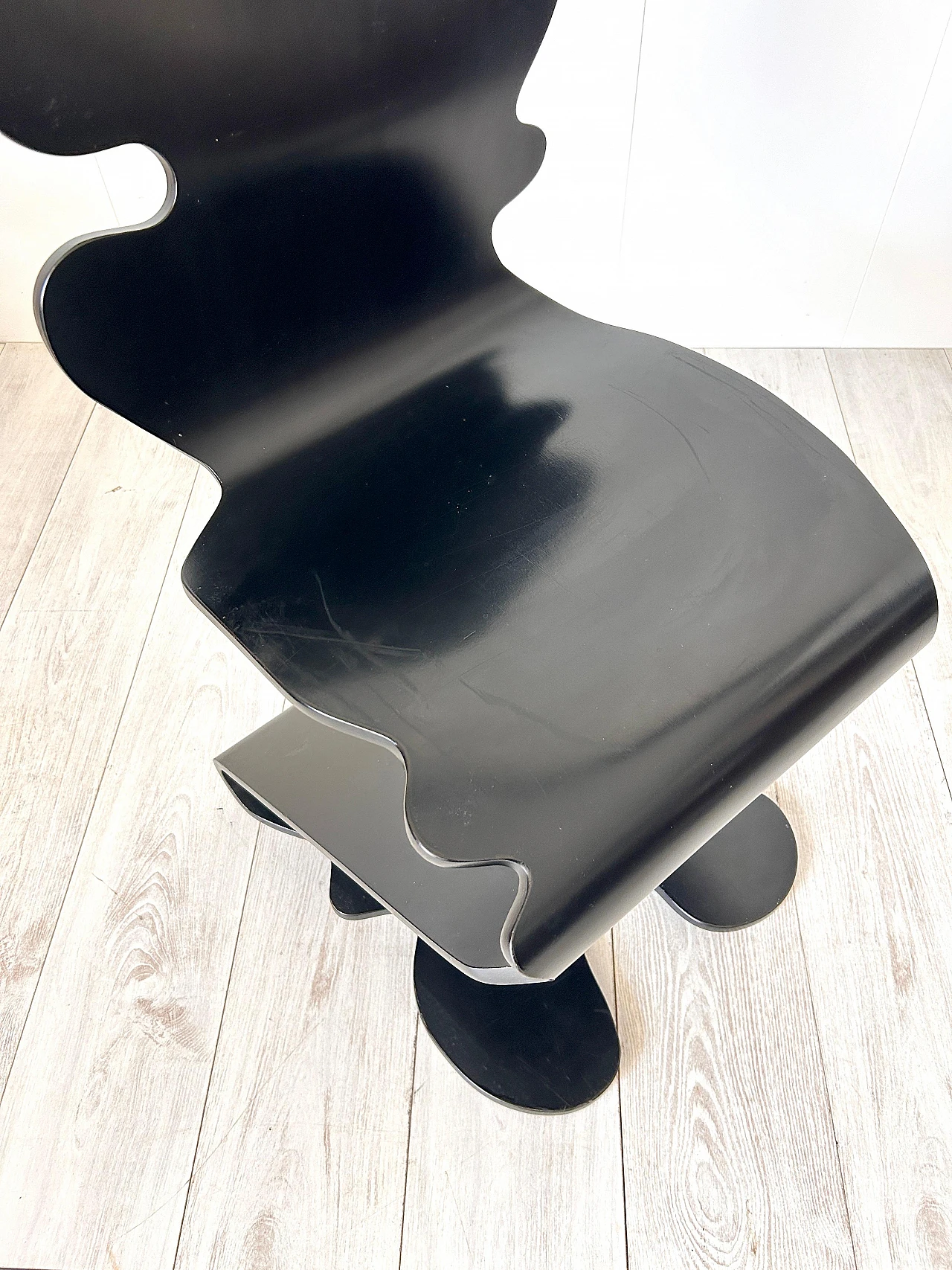 Black beech Pantonic 5000 chair by V. Panton for Studio Hag, 1992 3