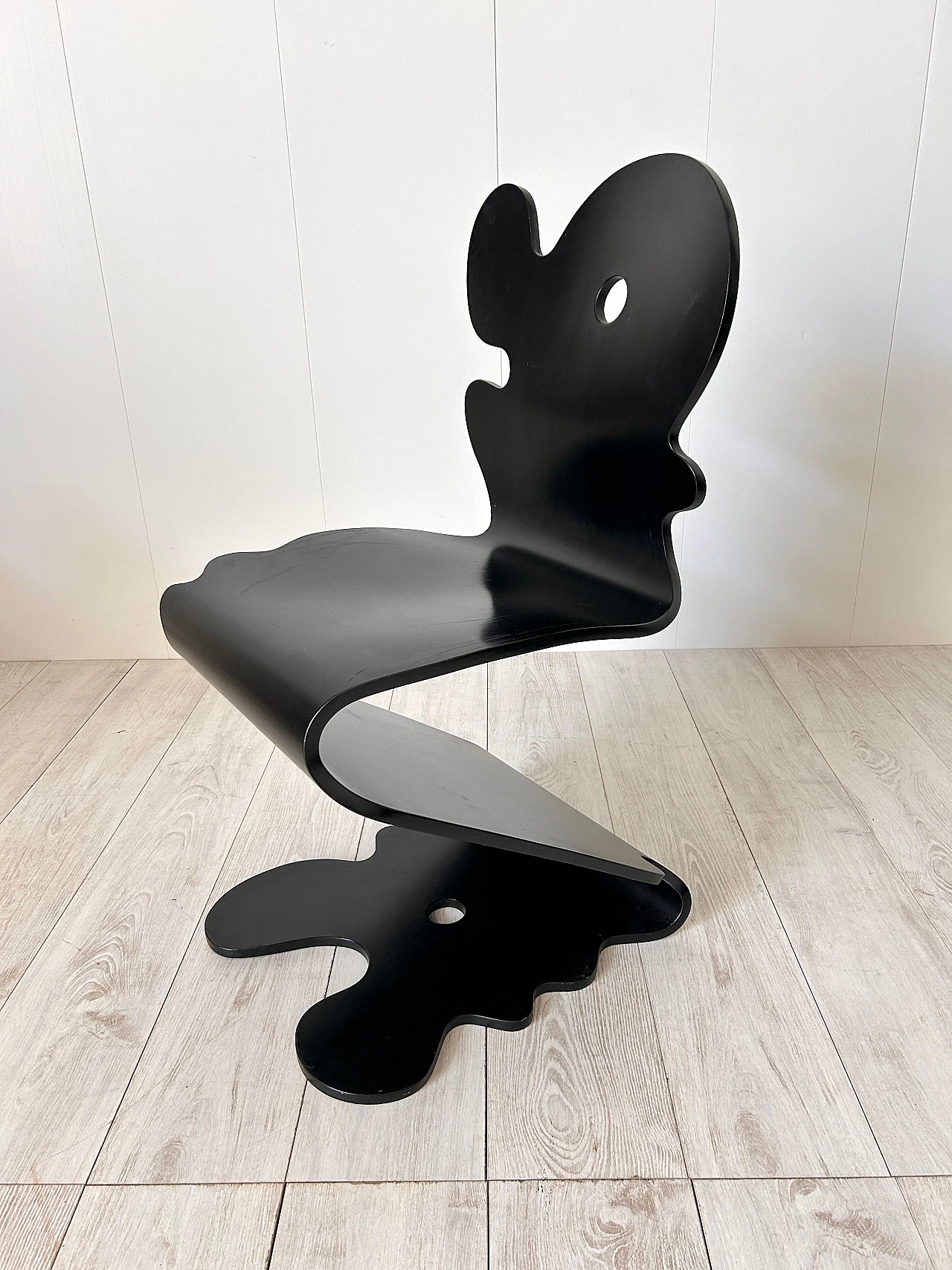 Black beech Pantonic 5000 chair by V. Panton for Studio Hag, 1992 6