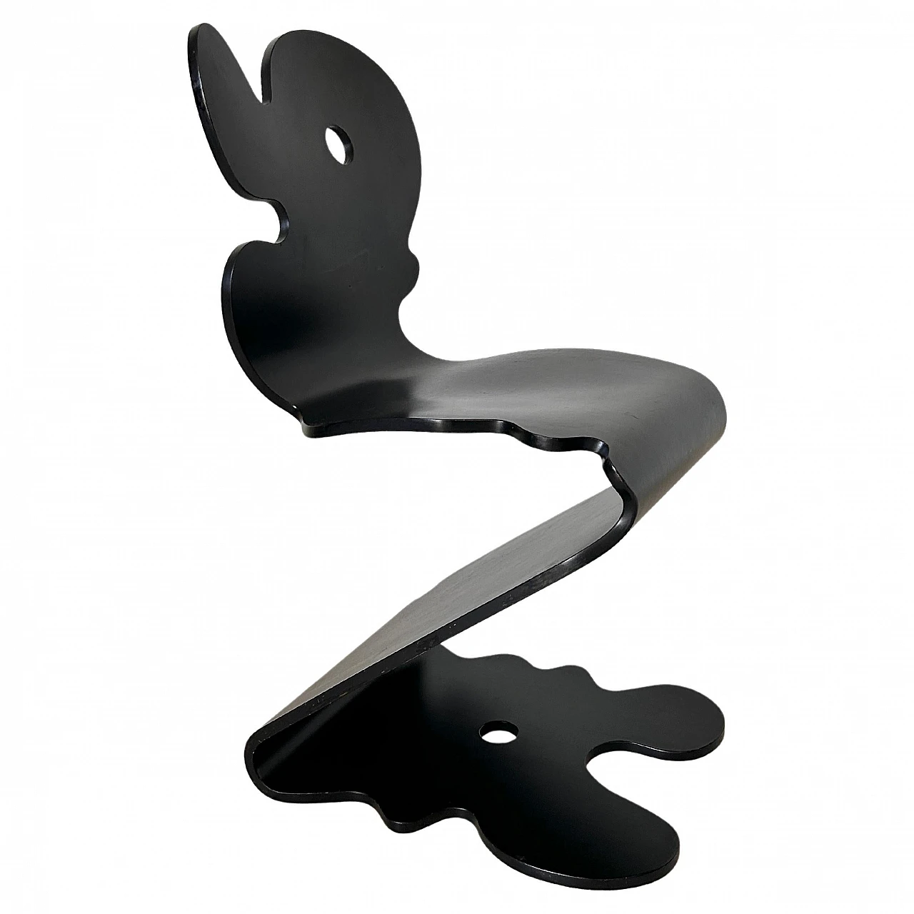 Black Pantonic 5000 chair by Verner Panton for Studio Hag, 1992 1