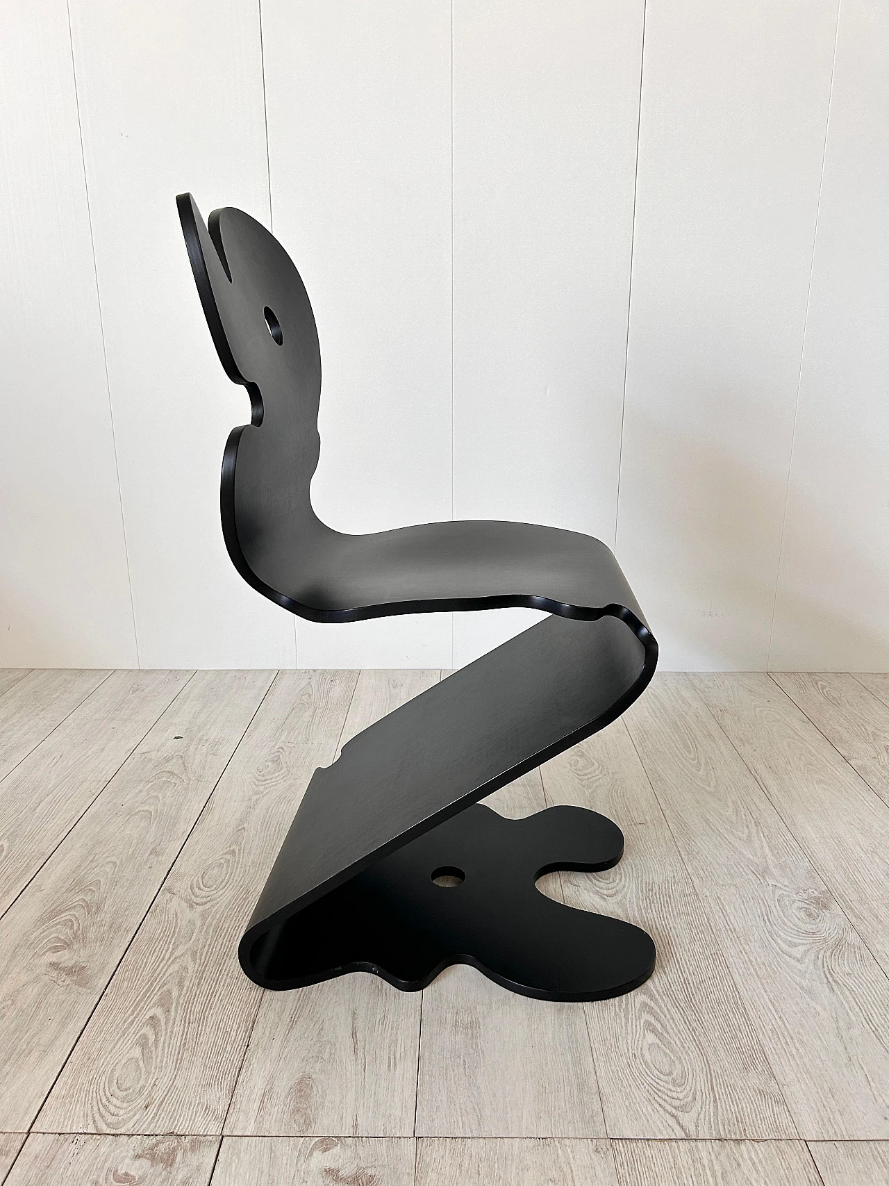 Black beech Pantonic 5000 chair by Panton for Studio Hag, 1992 5