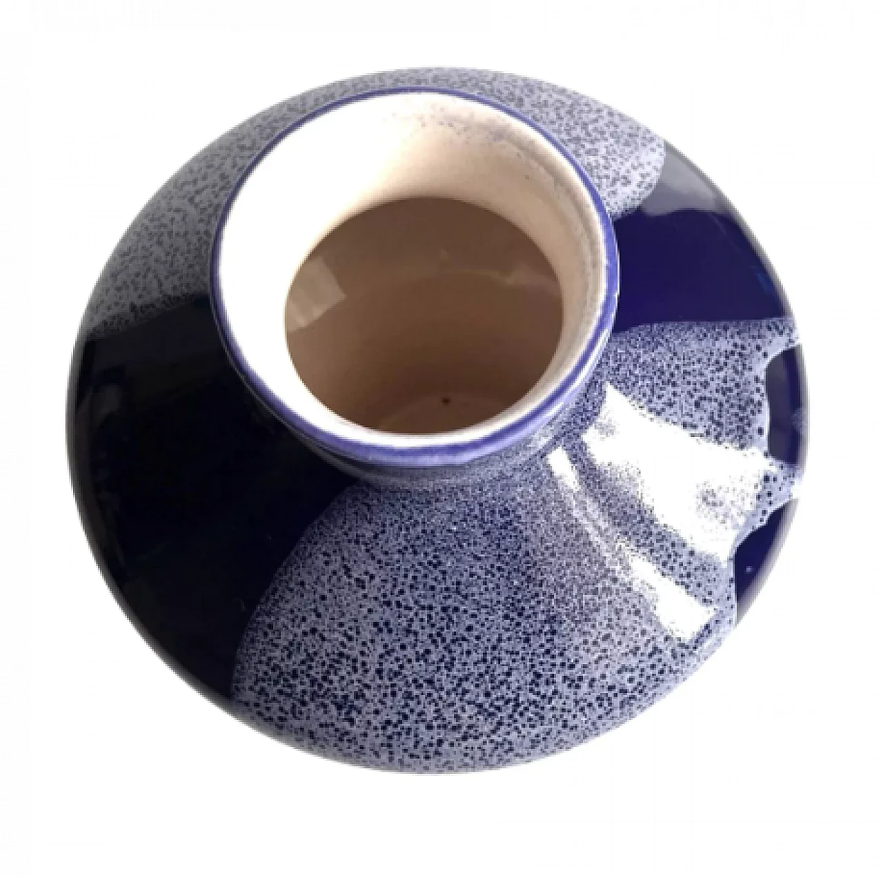 Cobalt blue ceramic 6091 vase by Keramika Kravsko, 1970s 5