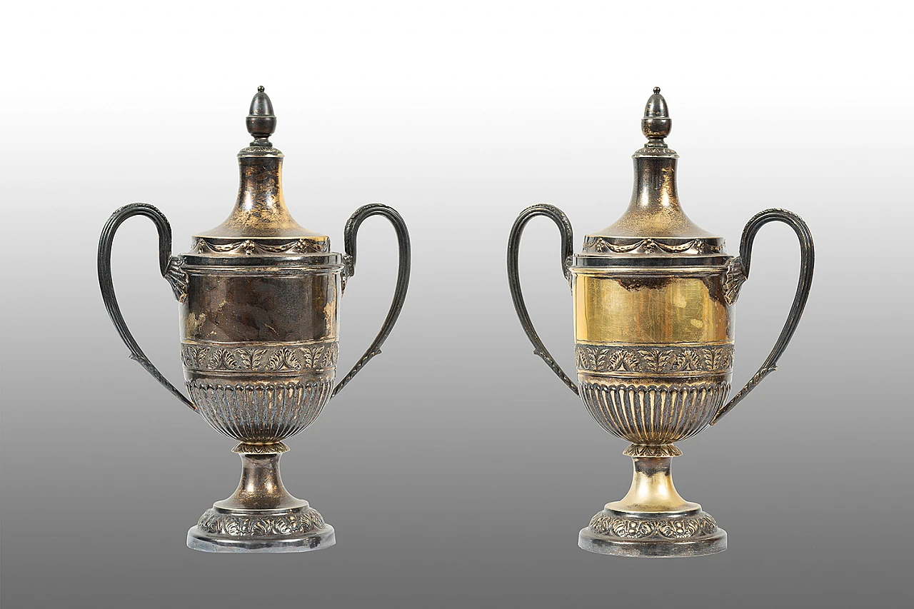 Pair of Sheffield vases, early 20th century 1