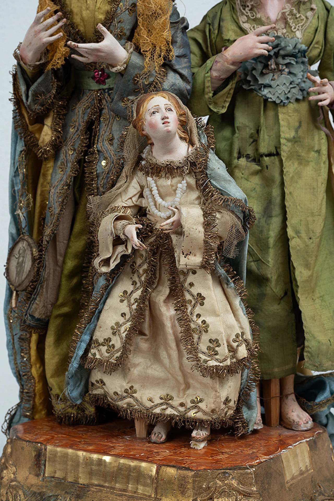 Sculptures of St. Anne, St. Joachim and the Madonna child,19th century 3