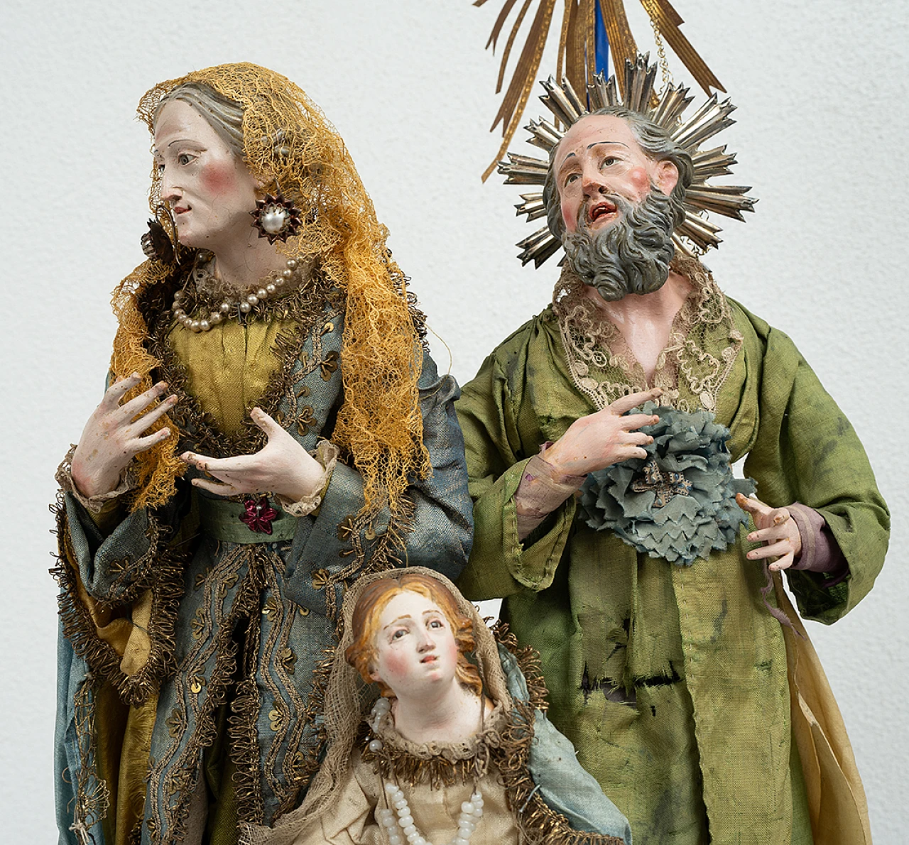 Sculptures of St. Anne, St. Joachim and the Madonna child,19th century 6