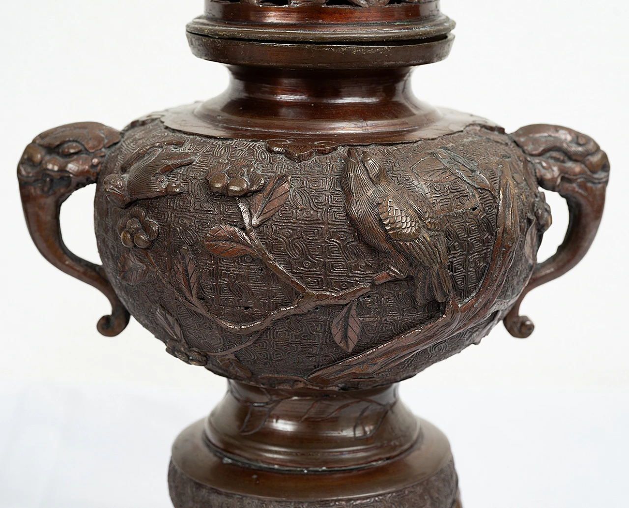 Pair of patinated bronze smoke burners, mid-19th century 3