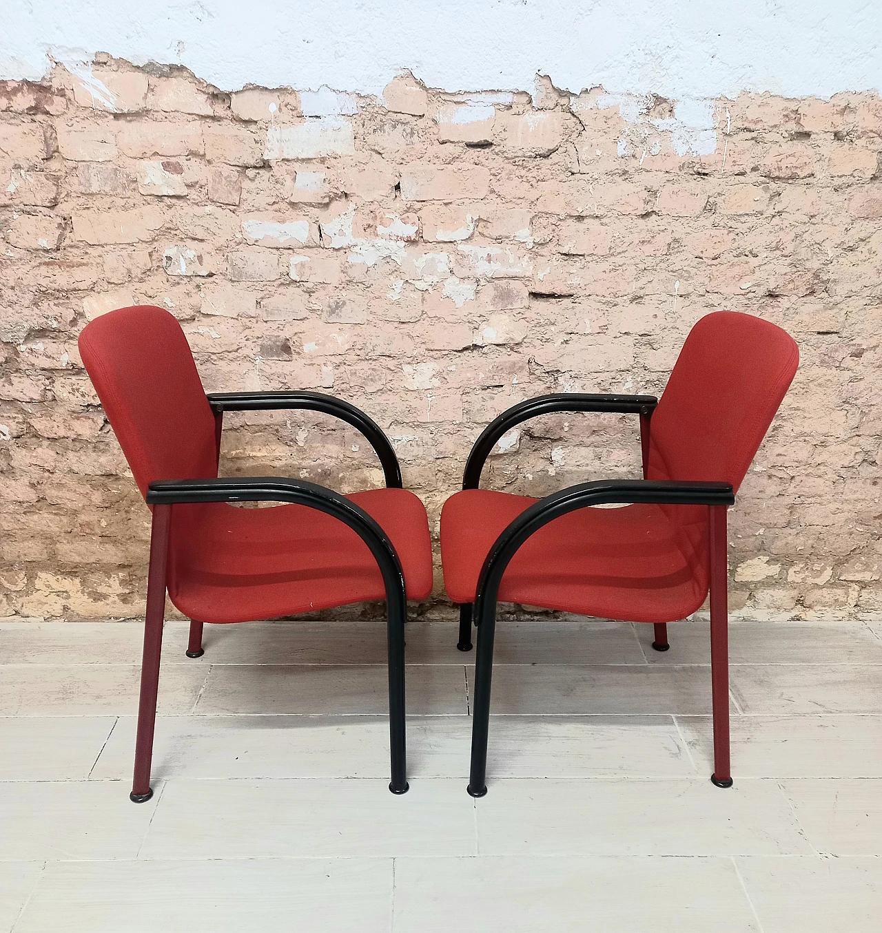 Pair of fabric armchairs by Arflex, 1980s 5