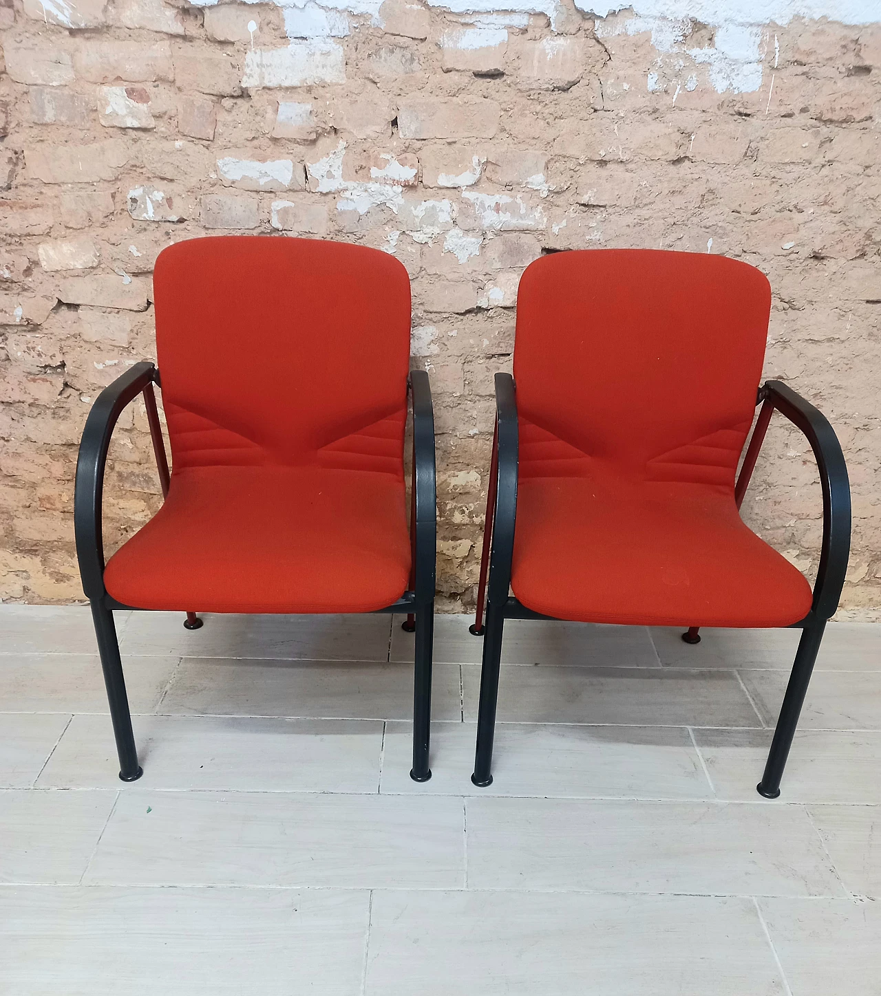 Pair of fabric armchairs by Arflex, 1980s 6