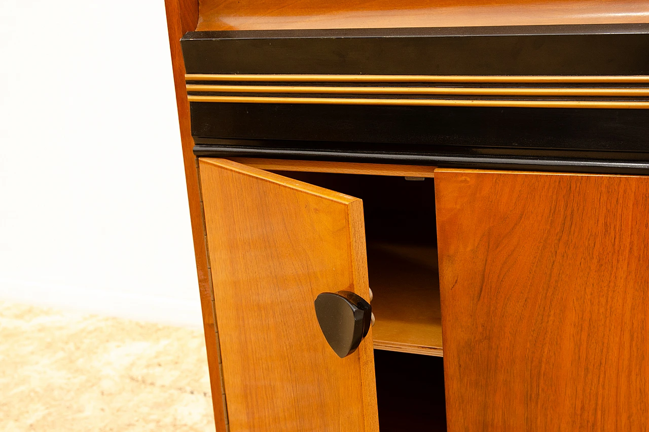 Czechoslovakian walnut cabinet with record player and radio, 1950s 9