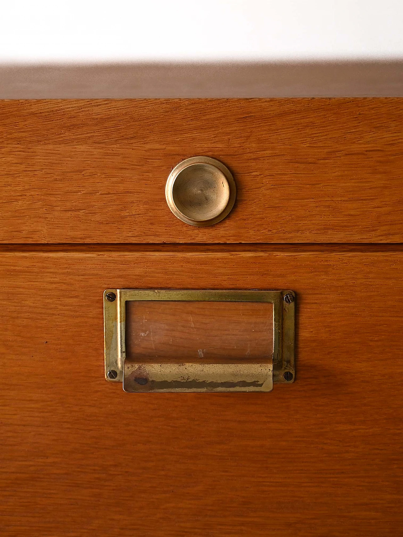 Scandinavian oak office filing cabinet, 1960s 6