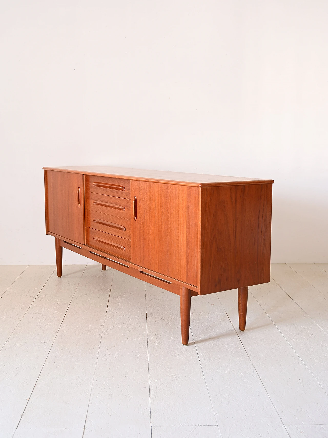 Credenza Cortina in teak di Nils Jonsson, anni '60 7