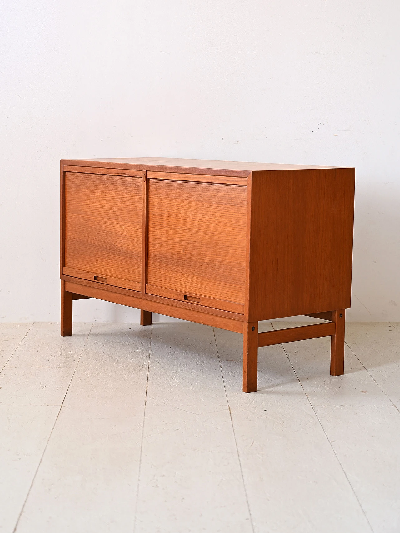 Credenza scandinavo in teak con ante a serranda, anni '60 4