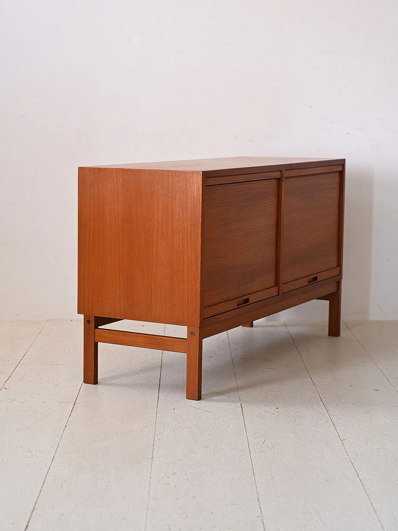 Credenza scandinavo in teak con ante a serranda, anni '60 5