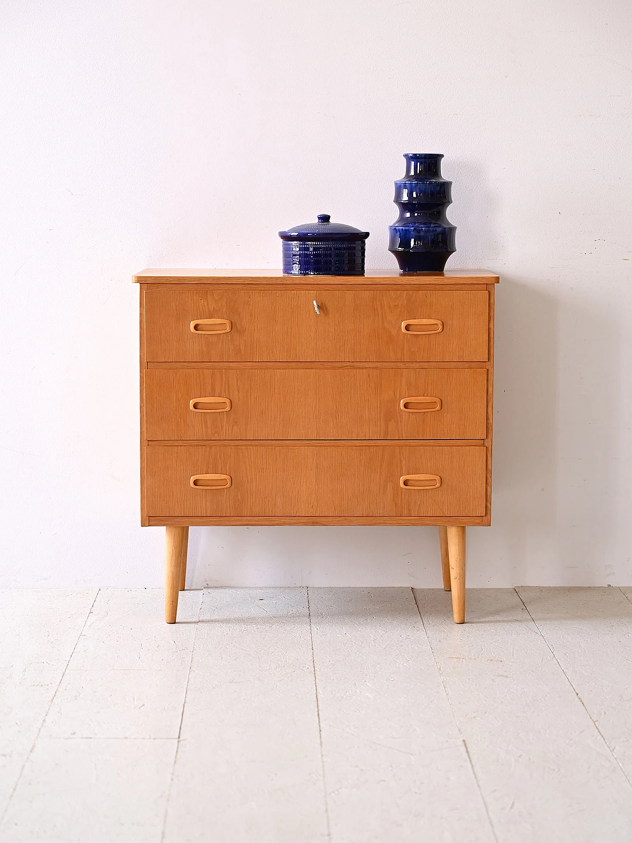 Swedish oak chest of drawers, 1960s 1