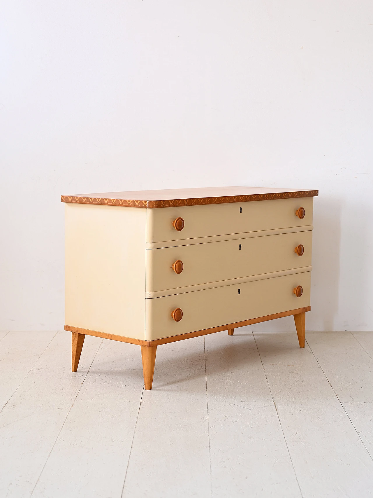 Birch chest of drawers in Art Deco style, 1960s 3