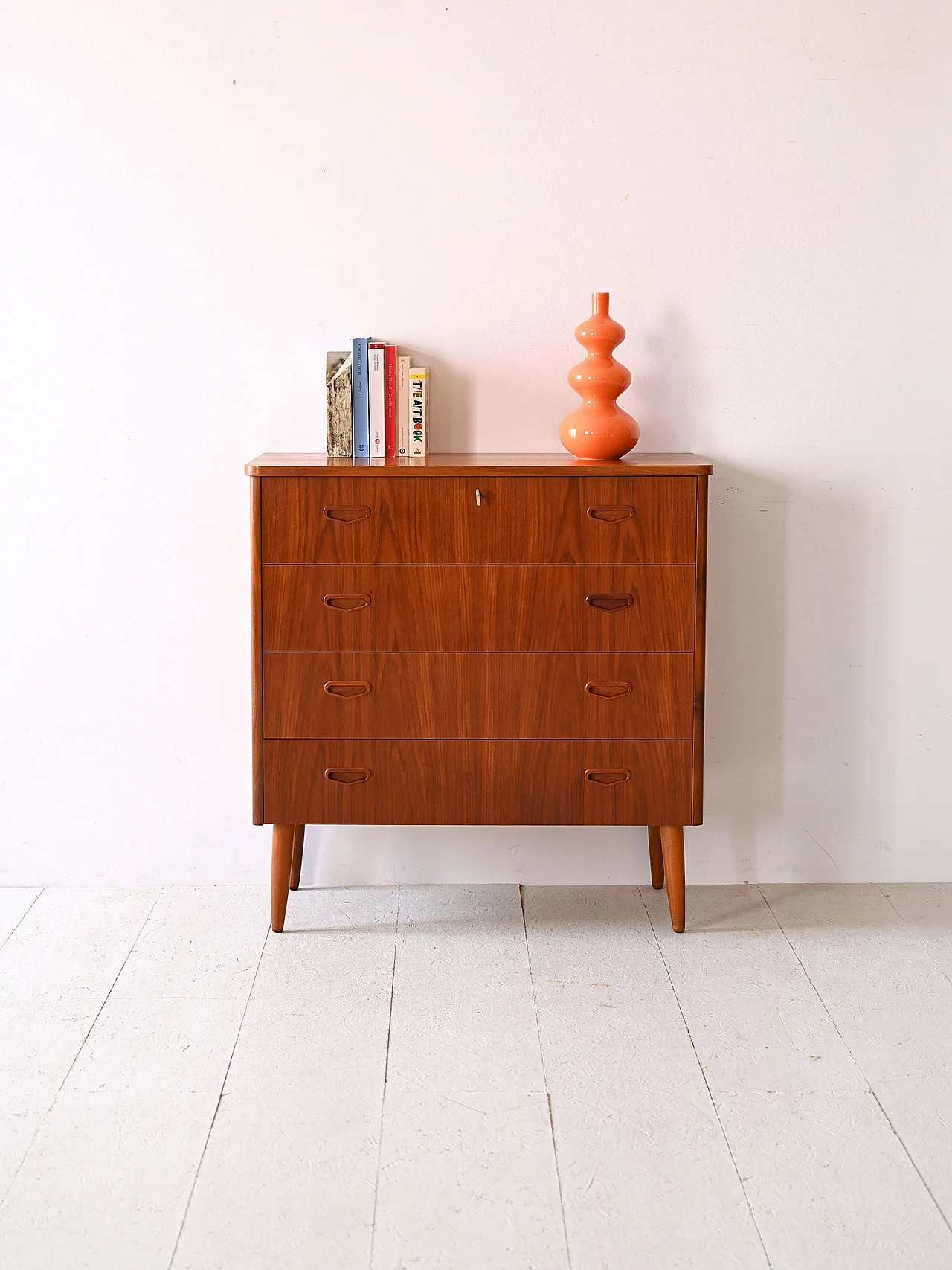 Swedish teak chest of drawers with four drawers, 1960s 1