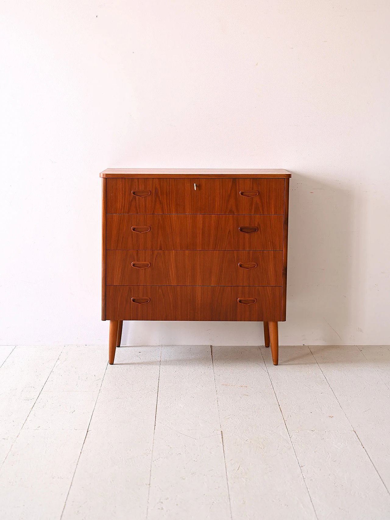 Swedish teak chest of drawers with four drawers, 1960s 2