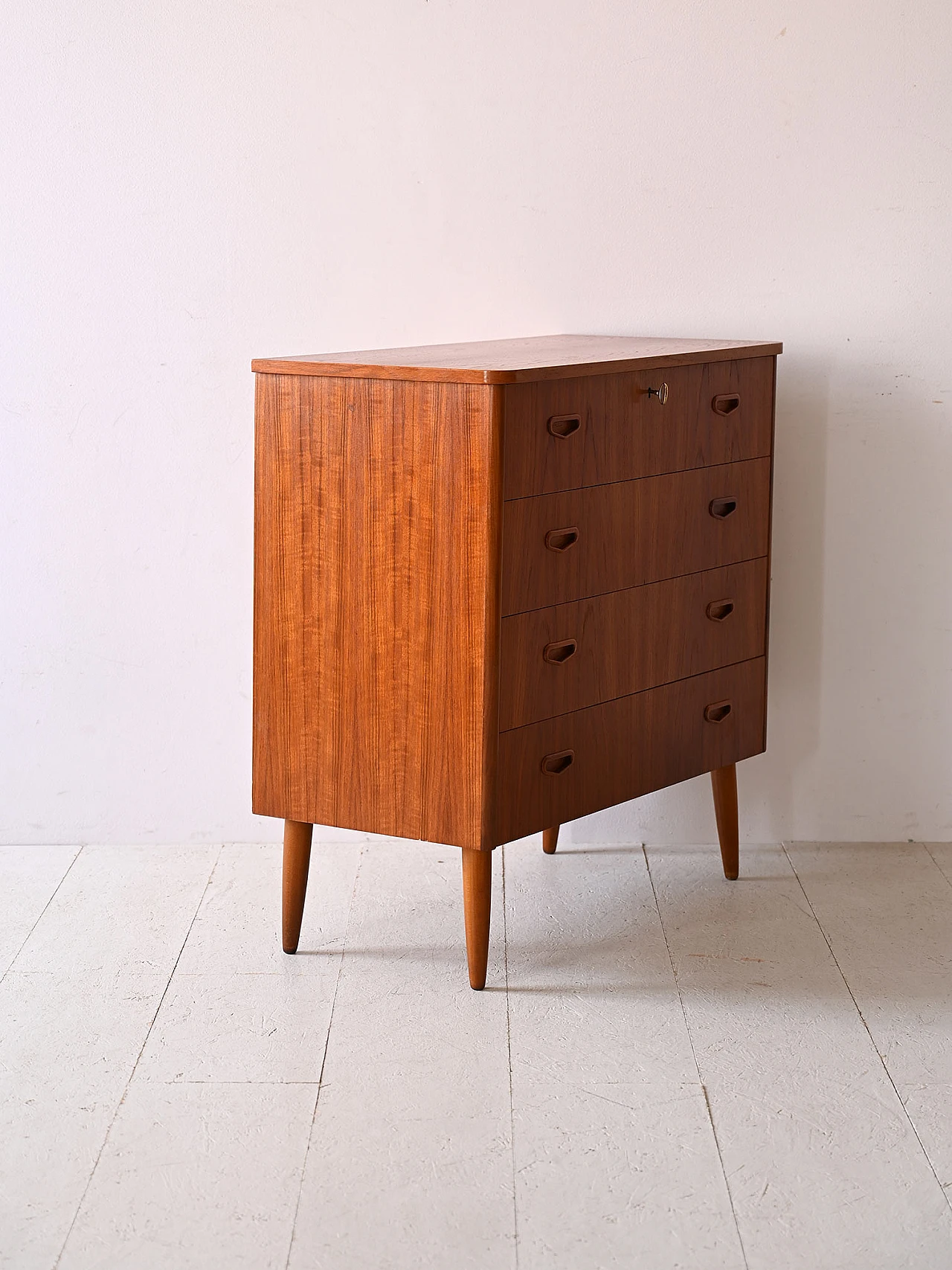 Swedish teak chest of drawers with four drawers, 1960s 3