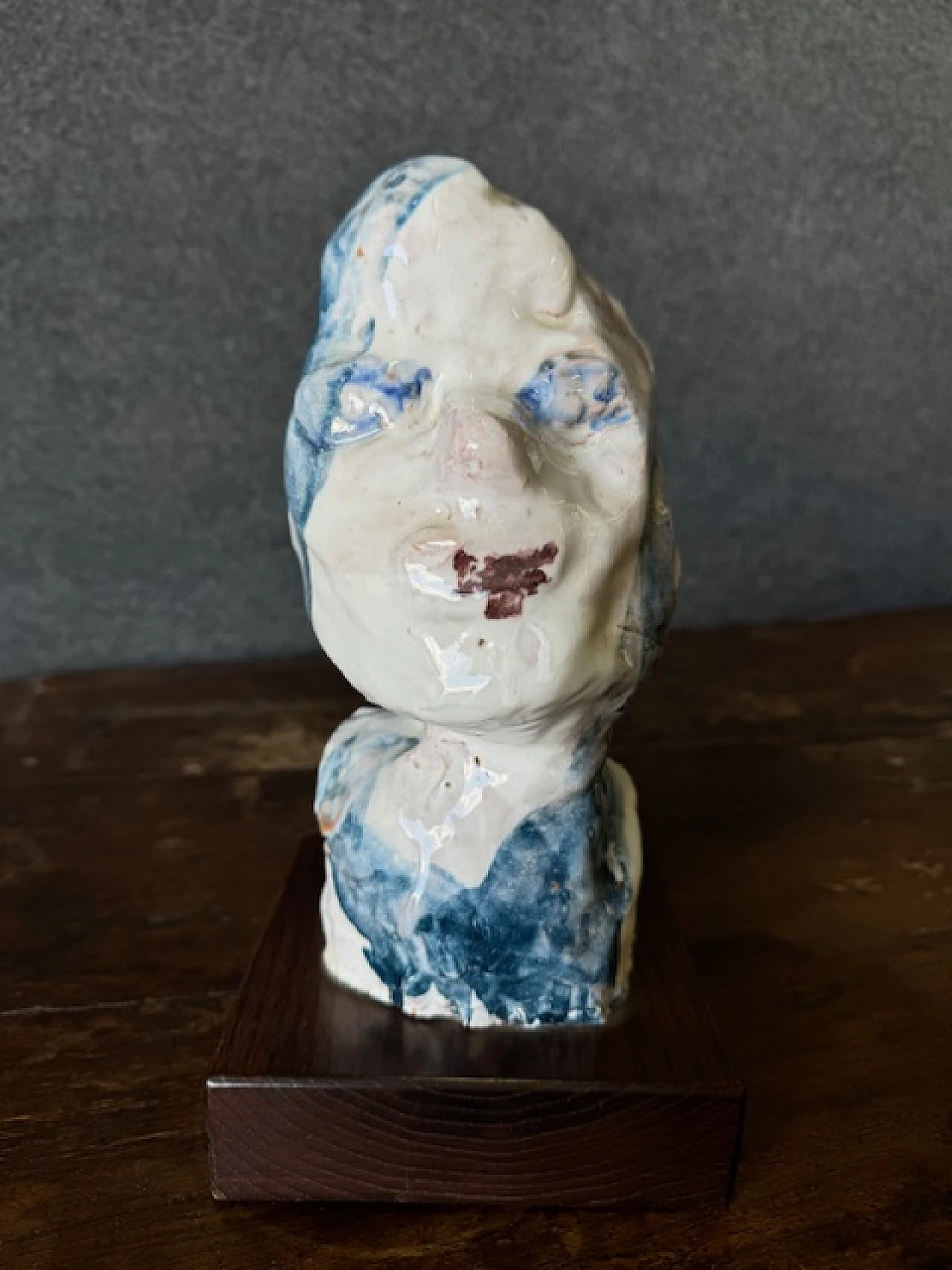 Ernesto Treccani, Head, ceramic sculpture, 1960s 5