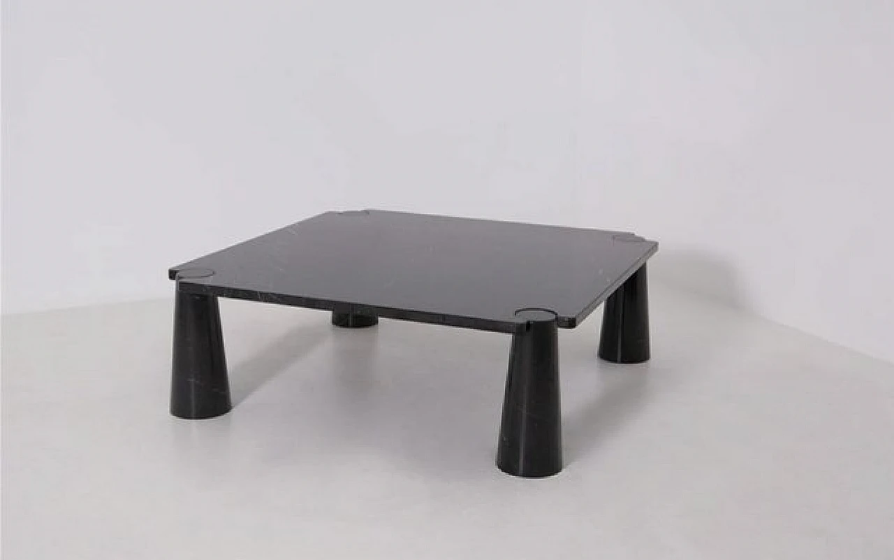 Eros coffee table in black marble by Mangiarotti for Skipper, 1970s 1