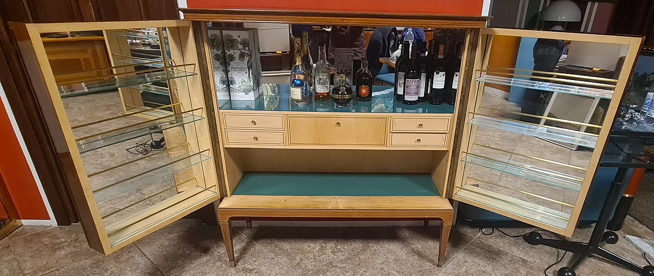 Herringbone rosewood bar cabinet by Paolo Buffa, 1940s 11